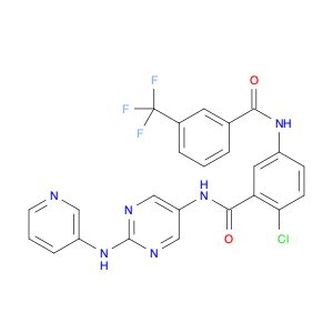 2-Chloro-N-(2-(pyridin-3-ylamino)pyrimidin-5-yl)-5-(3-(trifluoromethyl)benzamido)benzamide