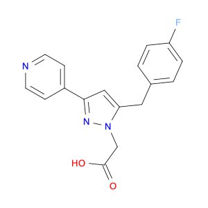 2-(5-(4-Fluorobenzyl)-3-(pyridin-4-yl)-4,5-dihydro-1H-pyrazol-1-yl)acetic acid