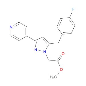 Methyl 2-(5-(4-fluorobenzyl)-3-(pyridin-4-yl)-4,5-dihydro-1H-pyrazol-1-yl)acetate