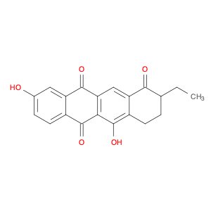 1,6,11(2H)-Naphthacenetrione, 2-ethyl-3,4-dihydro-5,9-dihydroxy-