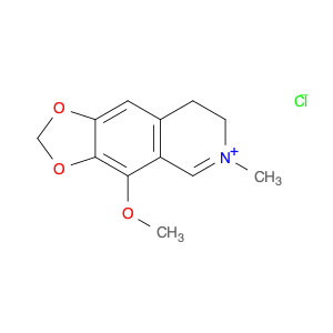 1,3-Dioxolo[4,5-g]isoquinolinium, 7,8-dihydro-4-methoxy-6-methyl-, chloride (1:1)