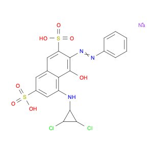 2,7-Naphthalenedisulfonic acid, 5-[(2,3-dichlorocyclopropyl)amino]-4-hydroxy-3-(2-phenyldiazenyl)-…
