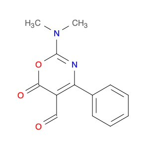 6H-1,3-Oxazine-5-carboxaldehyde, 2-(dimethylamino)-6-oxo-4-phenyl-