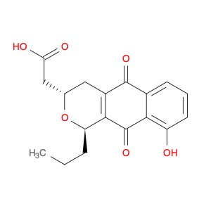 1H-Naphtho[2,3-c]pyran-3-aceticacid, 3,4,5,10-tetrahydro-9-hydroxy-5,10-dioxo-1-propyl-, (1R,3S)-