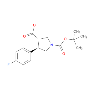 1,3-Pyrrolidinedicarboxylic acid, 4-(4-fluorophenyl)-, 1-(1,1-dimethylethyl) ester, (3S,4R)-