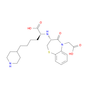 1,5-Benzothiazepine-5(2H)-acetic acid, 3-[[(1S)-1-carboxy-5-(4-piperidinyl)pentyl]amino]-3,4-dihyd…