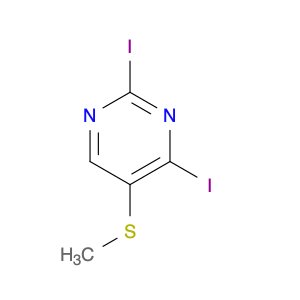 Pyrimidine, 2,4-diiodo-5-(methylthio)-