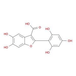 3-Benzofurancarboxylic acid, 5,6-dihydroxy-2-(2,4,6-trihydroxyphenyl)-