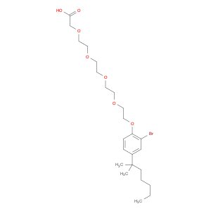 3,6,9,12-Tetraoxatetradecanoic acid, 14-[bromo-4-(1,1-dimethylhexyl)phenoxy]- (9CI)