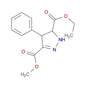 1H-Pyrazole-3,5-dicarboxylic acid, 4,5-dihydro-4-phenyl-, 5-ethyl 3-methyl ester