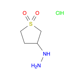 Hydrazine, (tetrahydro-1,1-dioxido-3-thienyl)-, hydrochloride (1:1)