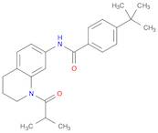 Benzamide, 4-(1,1-dimethylethyl)-N-[1,2,3,4-tetrahydro-1-(2-methyl-1-oxopropyl)-7-quinolinyl]-