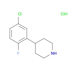 Piperidine, 4-(5-chloro-2-fluorophenyl)-, hydrochloride (1:1)