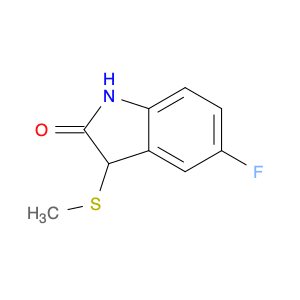 2H-Indol-2-one, 5-fluoro-1,3-dihydro-3-(methylthio)-