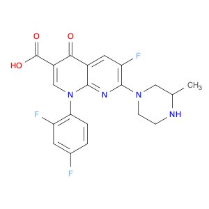 1,8-Naphthyridine-3-carboxylic acid, 1-(2,4-difluorophenyl)-6-fluoro-1,4-dihydro-7-(3-methyl-1-pip…