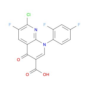 7-Chloro-1-(2,4-difluorophenyl)-6-fluoro-1,4-dihydro-4-oxo-1,8-naphthyridine-3-carboxylic acid