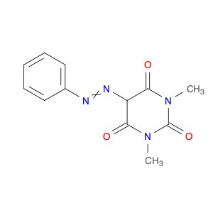 2,4,6(1H,3H,5H)-Pyrimidinetrione, 1,3-dimethyl-5-(2-phenyldiazenyl)-