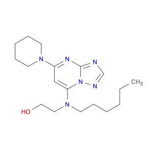 2-(Hexyl(5-(piperidin-1-yl)-[1,2,4]triazolo[1,5-a]pyrimidin-7-yl)amino)ethanol