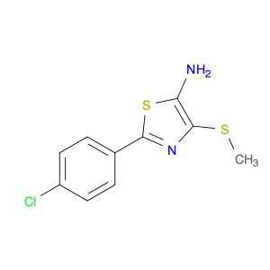 5-Thiazolamine, 2-(4-chlorophenyl)-4-(methylthio)-