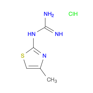 Guanidine, N-(4-methyl-2-thiazolyl)-, hydrochloride (1:1)