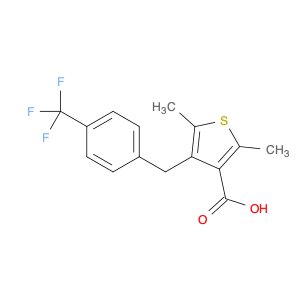 4-(4-(Trifluoromethyl)benzyl)-2,5-dimethylthiophene-3-carboxylic acid