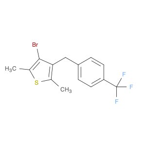 3-Bromo-2,5-dimethyl-4-(4-(trifluoromethyl)benzyl)thiophene