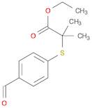 Propanoic acid, 2-[(4-formylphenyl)thio]-2-methyl-, ethyl ester