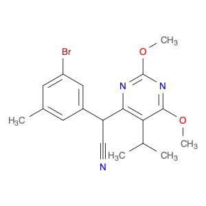 α-(3-Bromo-5-methylphenyl)-2,6-dimethoxy-5-(1-methylethyl)-4-pyrimidineacetonitrile