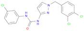 Urea, N-(3-chlorophenyl)-N'-[1-[(3,4-dichlorophenyl)methyl]-1H-pyrazol-3-yl]-