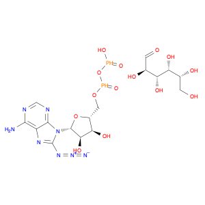 Adenosine 5'-(trihydrogen diphosphate), 8-azido-, P'-α-D-glucopyranosyl ester, labeled with carbon…