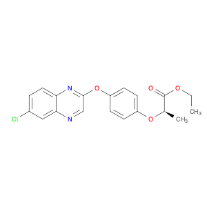 Propanoic acid, 2-[4-[(6-chloro-2-quinoxalinyl)oxy]phenoxy]-, ethyl ester, (2R)-