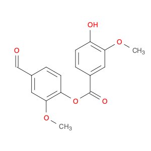 Benzoic acid, 4-hydroxy-3-methoxy-, 4-formyl-2-methoxyphenyl ester