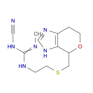 Guanidine, N-cyano-N''-methyl-N'-[2-[[(3,4,6,7-tetrahydropyrano[3,4-d]imidazol-4-yl)methyl]thio]et…