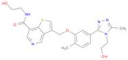 Thieno[3,2-c]pyridine-7-carboxamide, N-(2-hydroxyethyl)-3-[[5-[4-(2-hydroxyethyl)-5-methyl-4H-1,2,…