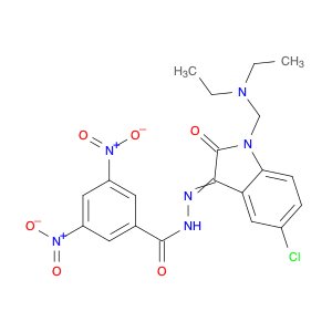 Benzoic acid, 3,5-dinitro-, 2-[5-chloro-1-[(diethylamino)methyl]-1,2-dihydro-2-oxo-3H-indol-3-ylid…