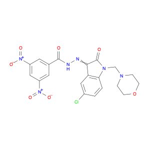 Benzoic acid, 3,5-dinitro-, 2-[5-chloro-1,2-dihydro-1-(4-morpholinylmethyl)-2-oxo-3H-indol-3-ylide…