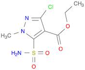 1H-Pyrazole-4-carboxylic acid, 5-(aminosulfonyl)-3-chloro-1-methyl-, ethyl ester