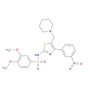 3,4-diMethoxy-N-(4-(3-nitrophenyl)-5-(piperidin-1-ylMethyl)thiazol-2-yl)benzenesulfonaMide