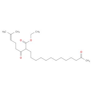 Pentadecanoic acid, 2-(5-methyl-1-oxo-4-hexen-1-yl)-14-oxo-, ethyl ester