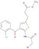 2-Thiophenepropanoic acid, 5-[(2-bromoacetyl)amino]-4-(2-chlorobenzoyl)-, methyl ester