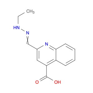 4-Quinolinecarboxylic acid, 2-[(2-ethylhydrazinylidene)methyl]-
