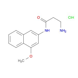 Propanamide, 3-amino-N-(4-methoxy-2-naphthalenyl)-, hydrochloride (1:1)