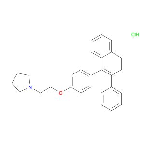 Pyrrolidine, 1-[2-[4-(3,4-dihydro-2-phenyl-1-naphthalenyl)phenoxy]ethyl]-, hydrochloride (1:1)