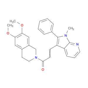 2-Propen-1-one, 1-(3,4-dihydro-6,7-dimethoxy-2(1H)-isoquinolinyl)-3-(1-methyl-2-phenyl-1H-pyrrol...