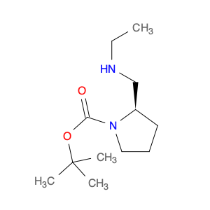 1-Pyrrolidinecarboxylic acid, 2-[(ethylamino)methyl]-, 1,1-dimethylethyl ester, (2R)-