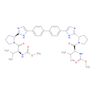 Carbamic acid, N,N'-[[1,1'-biphenyl]-4,4'-diylbis[1H-imidazole-5,2-diyl-(2S)-2,1-pyrrolidinediyl[(…