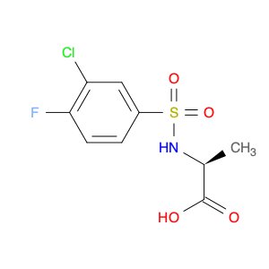 2-(3-chloro-4-fluorobenzenesulfonamido)propanoic acid