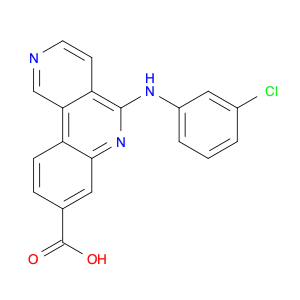 Benzo[c]-2,6-naphthyridine-8-carboxylic acid, 5-[(3-chlorophenyl)amino]-