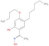 Ethanone, 1-(4-butoxy-5-hexyl-2-hydroxyphenyl)-, oxime