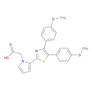 1H-Pyrrole-1-aceticacid, 2-[4,5-bis(4-methoxyphenyl)-2-thiazolyl]-